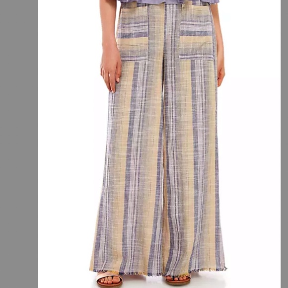 EUC Free People Moonlight Pull On Pants Smocked High Waist Size Small - Picture 2 of 8